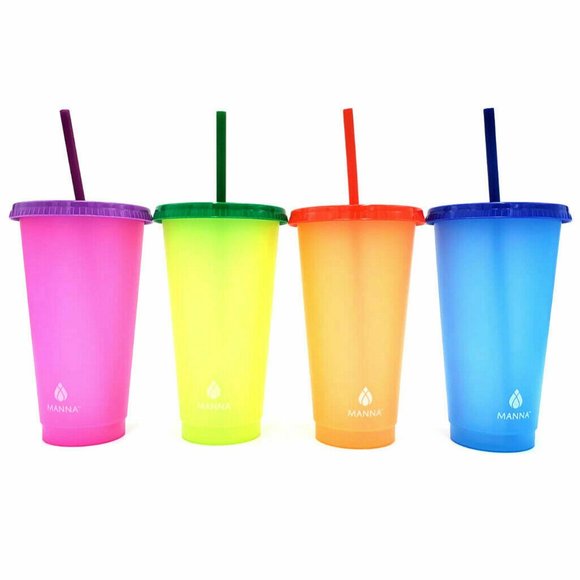 4 Manna Color Changing Color Cups 24 OZ - Picture 1 of 5